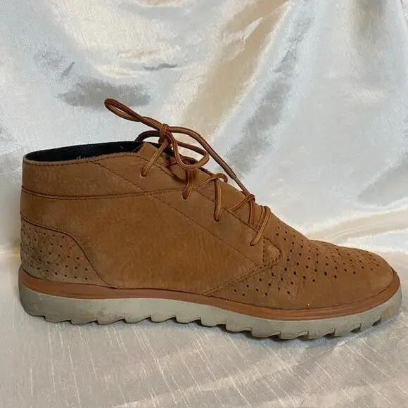 Merrell Men's Size 10.5 Downtown Chukka Brown Leather Lace Up Ankle Boots Shoes - Picture 2 of 8